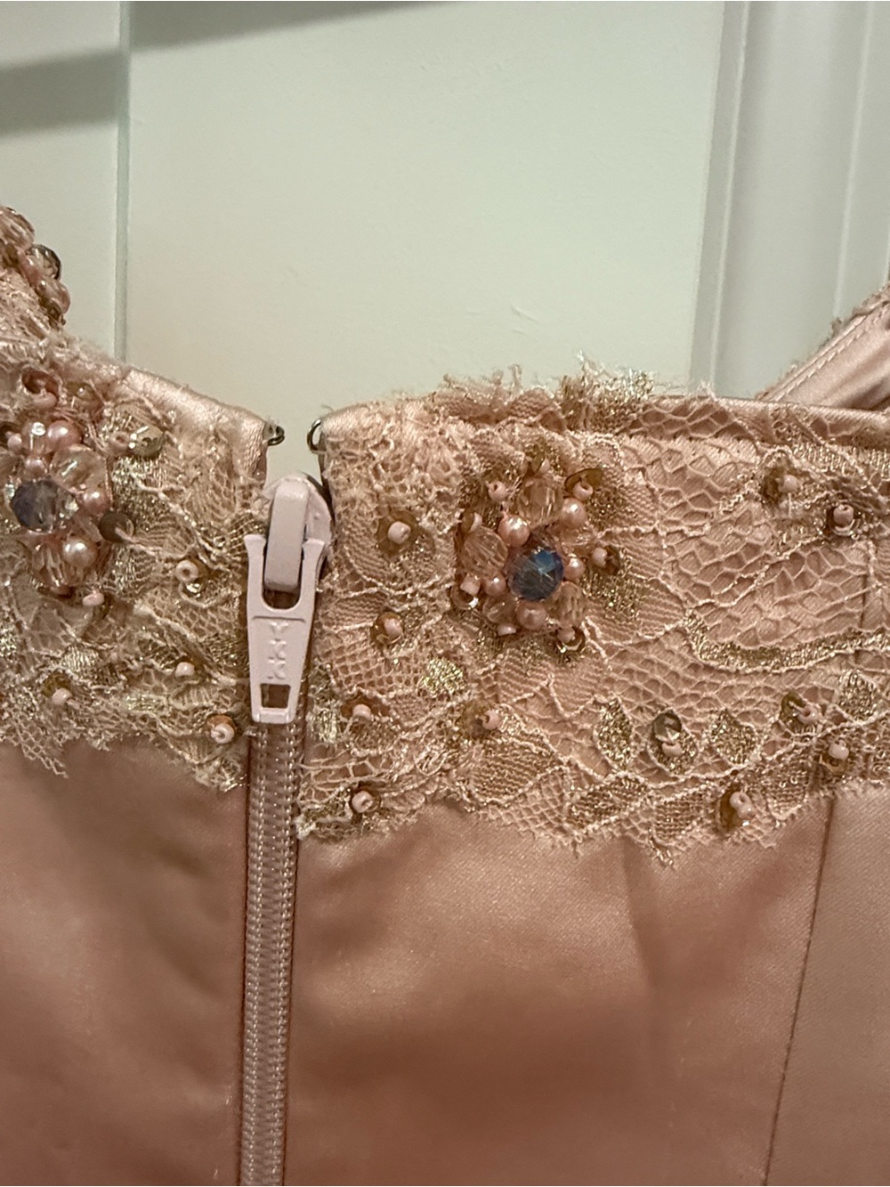 House of CB Blush Pink Beaded Lace-Trim Cami - Picture 3 of 5